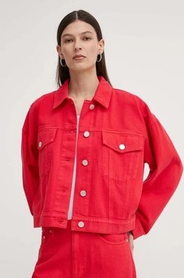 Zdjęcie produktu 2NDDAY kurtka jeansowa 2ND Rodriguez TT - Canvas Den damska kolor czerwony przejściowa oversize 2244717955