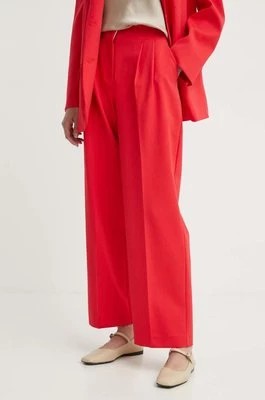 Zdjęcie produktu 2NDDAY spodnie 2ND Carter - Attired Suiting damskie kolor czerwony szerokie high waist 2244160119