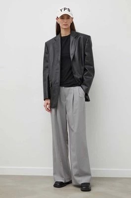 Zdjęcie produktu 2NDDAY spodnie 2ND Miles - Daily Sleek 2ND Miles - Daily Sleek damskie kolor szary proste high waist 2000160151