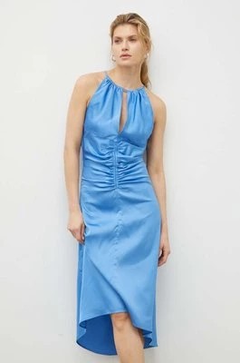 Zdjęcie produktu 2NDDAY sukienka 2ND Ziggy TT - Brushed Satin kolor niebieski midi prosta 2242126207