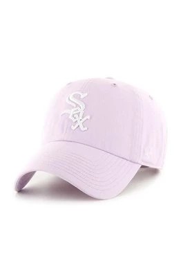 Zdjęcie produktu 47 brand czapka z daszkiem bawełniana MLB Chicago White Sox kolor fioletowy z aplikacją B-NLRGW06GWS-YX