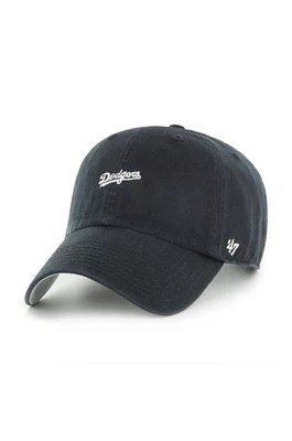 Zdjęcie produktu 47 brand czapka z daszkiem bawełniana MLB Los Angeles Dodgers kolor czarny z aplikacją B-BSRNS12GWS-BKA