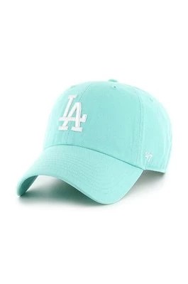 Zdjęcie produktu 47 brand czapka z daszkiem bawełniana MLB Los Angeles Dodgers kolor zielony z aplikacją B-NLRGW12GWS-TFA