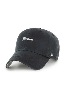 Zdjęcie produktu 47 brand czapka z daszkiem bawełniana MLB New York Yankees kolor czarny z aplikacją B-BSRNS17GWS-BKD