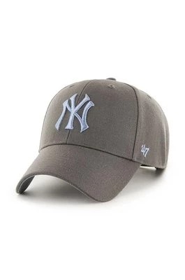 Zdjęcie produktu 47 brand czapka z daszkiem bawełniana MLB New York Yankees kolor szary z aplikacją BCPTN-SUMVP17WBP-GH01