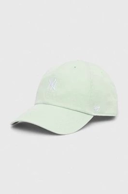 Zdjęcie produktu 47 brand czapka z daszkiem bawełniana MLB New York Yankees kolor zielony z aplikacją B-BSRNR17GWS-B0