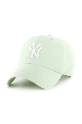 Zdjęcie produktu 47 brand czapka z daszkiem bawełniana MLB New York Yankees kolor zielony z aplikacją B-NLRGW17GWS-B0