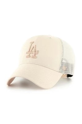 Zdjęcie produktu 47 brand czapka z daszkiem MLB Los Angeles Dodgers kolor beżowy z aplikacją BCWS-BRSRS12CTP-NT88