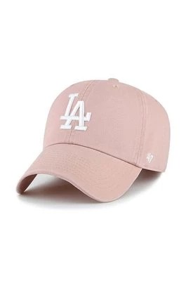 Zdjęcie produktu 47 brand czapka z daszkiem MLB Los Angeles Dodgers kolor różowy z aplikacją B-NLRGW12GWS-DV