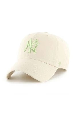 Zdjęcie produktu 47 brand czapka z daszkiem MLB New York Yankees kolor beżowy z aplikacją B-NLRGW17GWS-NTO