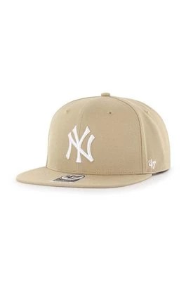 Zdjęcie produktu 47 brand czapka z daszkiem MLB New York Yankees kolor beżowy z aplikacją B-NSHOT17WBP-KHB