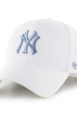 Zdjęcie produktu 47 brand czapka z daszkiem MLB New York Yankees kolor biały z aplikacją B-MVPSP17WBP-WHN