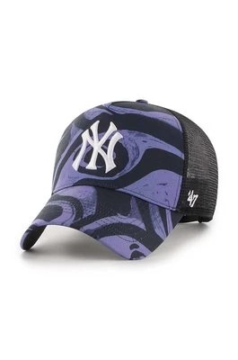 Zdjęcie produktu 47 brand czapka z daszkiem MLB New York Yankees kolor fioletowy wzorzysta B-ENLDT17PTP-PP