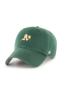 Zdjęcie produktu 47 brand czapka z daszkiem MLB Oakland Athletics kolor zielony z aplikacją B-BSRNR18GWS-DGC