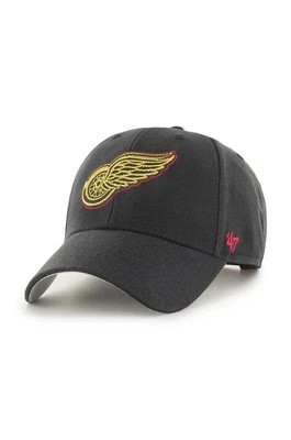 Zdjęcie produktu 47 brand czapka z daszkiem NHL Detroit Red Wings kolor czarny z aplikacją H-MTLCS05WBP-BKA