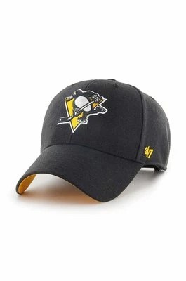 Zdjęcie produktu 47 brand czapka z daszkiem NHL Pittsburgh Penguins kolor czarny z aplikacją H-BLPMS15WBP-BK