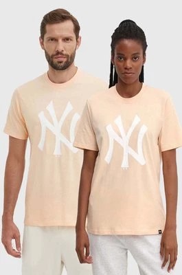 Zdjęcie produktu 47 brand t-shirt bawełniany MLB New York Yankees kolor pomarańczowy z nadrukiem BB017TEMIME617760AF