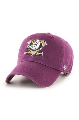 Zdjęcie produktu 47 brand czapka Anaheim Ducks kolor różowy z aplikacją