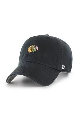 Zdjęcie produktu 47 brand czapka Chicago Blackhawks kolor czarny z aplikacją