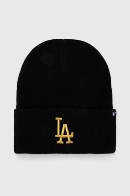 Zdjęcie produktu 47 brand czapka MLB Los Angeles Dodgers kolor czarny z grubej dzianiny