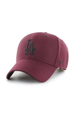 Zdjęcie produktu 47 brand Czapka MLB Los Angeles Dodgers kolor fioletowy z aplikacją