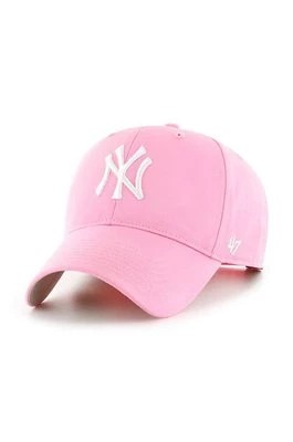 Zdjęcie produktu 47 brand czapka MLB New York Yankees kolor różowy z aplikacją B-RAC17CTP-RSA