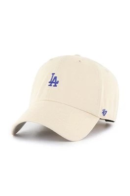 Zdjęcie produktu 47 brand czapka z daszkiem bawełniana MLB Los Angeles Dodgers kolor beżowy z aplikacją B-BSRNR12GWS-NTA