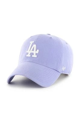 Zdjęcie produktu 47 brand czapka z daszkiem bawełniana MLB Los Angeles Dodgers kolor fioletowy z aplikacją B-RGW12GWS-LVB
