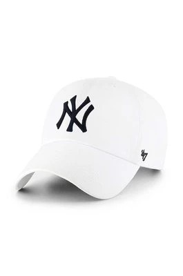 Zdjęcie produktu 47 brand czapka z daszkiem bawełniana MLB New York Yankees kolor biały z aplikacją B-RGW17GWS-WHA