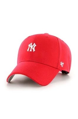 Zdjęcie produktu 47 brand czapka z daszkiem bawełniana MLB New York Yankees kolor czerwony z aplikacją B-BRMPS17WBP-RD
