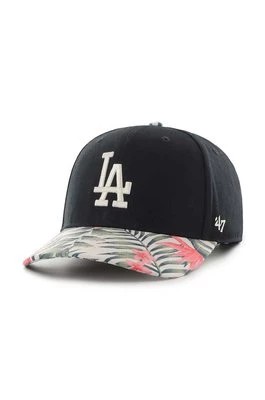 Zdjęcie produktu 47 brand czapka z daszkiem MLB Los Angeles Dodgers kolor czarny z aplikacją