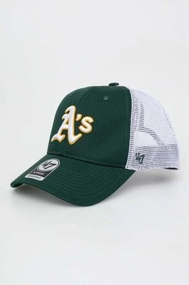 Zdjęcie produktu 47 brand czapka z daszkiem MLB Oakland Athletics kolor zielony B-BRANS18CTP-DG
