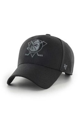 Zdjęcie produktu 47 brand czapka z daszkiem NHL Anaheim Ducks kolor czarny z aplikacją H-MVPSP25WBP-BKG