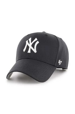 Zdjęcie produktu 47 brand czapka z daszkiem z domieszką wełny MLB New York Yankees kolor czarny z aplikacją B-RAC17CTP-BK