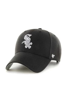 Zdjęcie produktu 47 brand czapka z domieszką wełny MLB Chicago White Sox kolor czarny z aplikacją