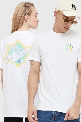 Zdjęcie produktu 47 brand t-shirt MLB Los Angeles Dodgers kolor biały z nadrukiem