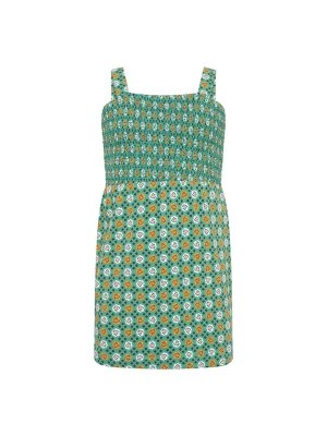 Zdjęcie produktu 4funkyflavours Sukienka "Especially For You" w kolorze zielono-żółto-białym rozmiar: 122/128