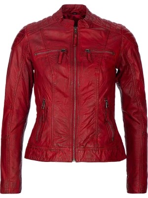 Zdjęcie produktu 7eleven Skórzana kurtka "Narbon" w kolorze czerwonym rozmiar: 42