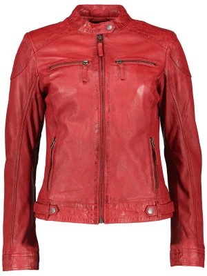 Zdjęcie produktu 7eleven Skórzana kurtka "Sarra" w kolorze czerwonym rozmiar: XL