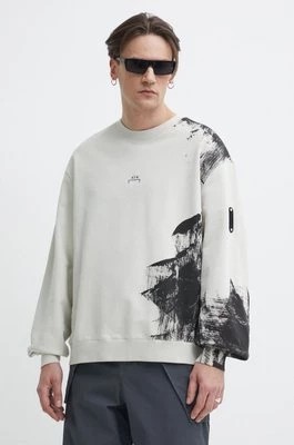 Zdjęcie produktu A-COLD-WALL* bluza bawełniana Brushstroke Crewneck męska kolor beżowy z nadrukiem ACWMW184