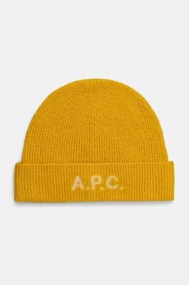 Zdjęcie produktu A.P.C. czapka wełniana bonnet harry kolor żółty wełniana WVBDK.M25085