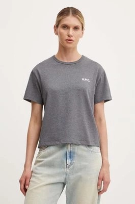 Zdjęcie produktu A.P.C. t-shirt bawełniany t-shirt boxy petit vpc damski kolor szary COHBQ.F26390