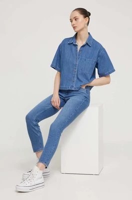 Zdjęcie produktu Abercrombie & Fitch jeansy damskie kolor niebieski