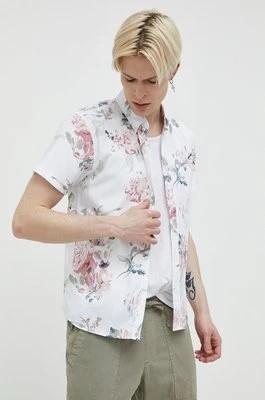 Zdjęcie produktu Abercrombie & Fitch koszula męska kolor biały regular z kołnierzykiem button-down