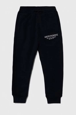 Zdjęcie produktu Abercrombie & Fitch spodnie dresowe dziecięce kolor granatowy z aplikacją