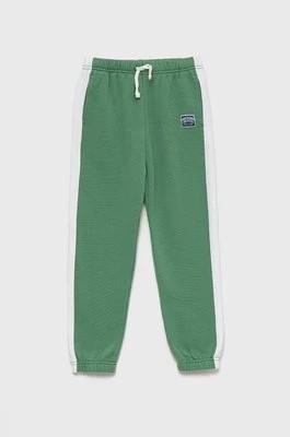 Zdjęcie produktu Abercrombie & Fitch spodnie dresowe dziecięce kolor zielony gładkie