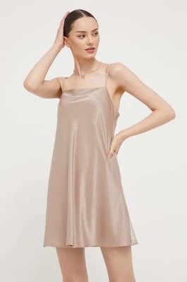 Zdjęcie produktu Abercrombie & Fitch sukienka kolor beżowy mini prosta