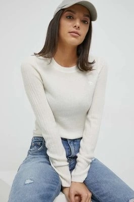 Zdjęcie produktu Abercrombie & Fitch sweter kaszmirowy damski kolor beżowy lekki