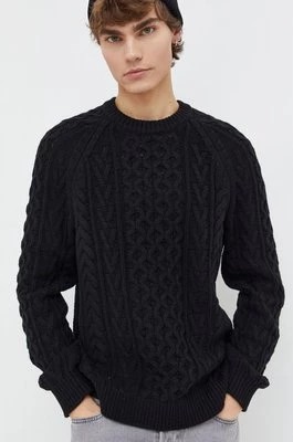 Zdjęcie produktu Abercrombie & Fitch sweter z domieszką wełny męski kolor czarny