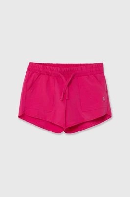 Zdjęcie produktu Abercrombie & Fitch szorty dziecięce kolor różowy gładkie regulowana talia